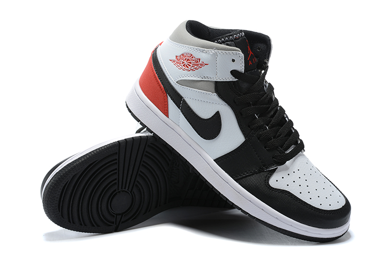 2020 Air Jordan 1 Retro White Black Red Shoes